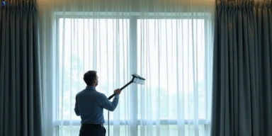 Commercial curtain steam cleaning service shailer-park hotels offices