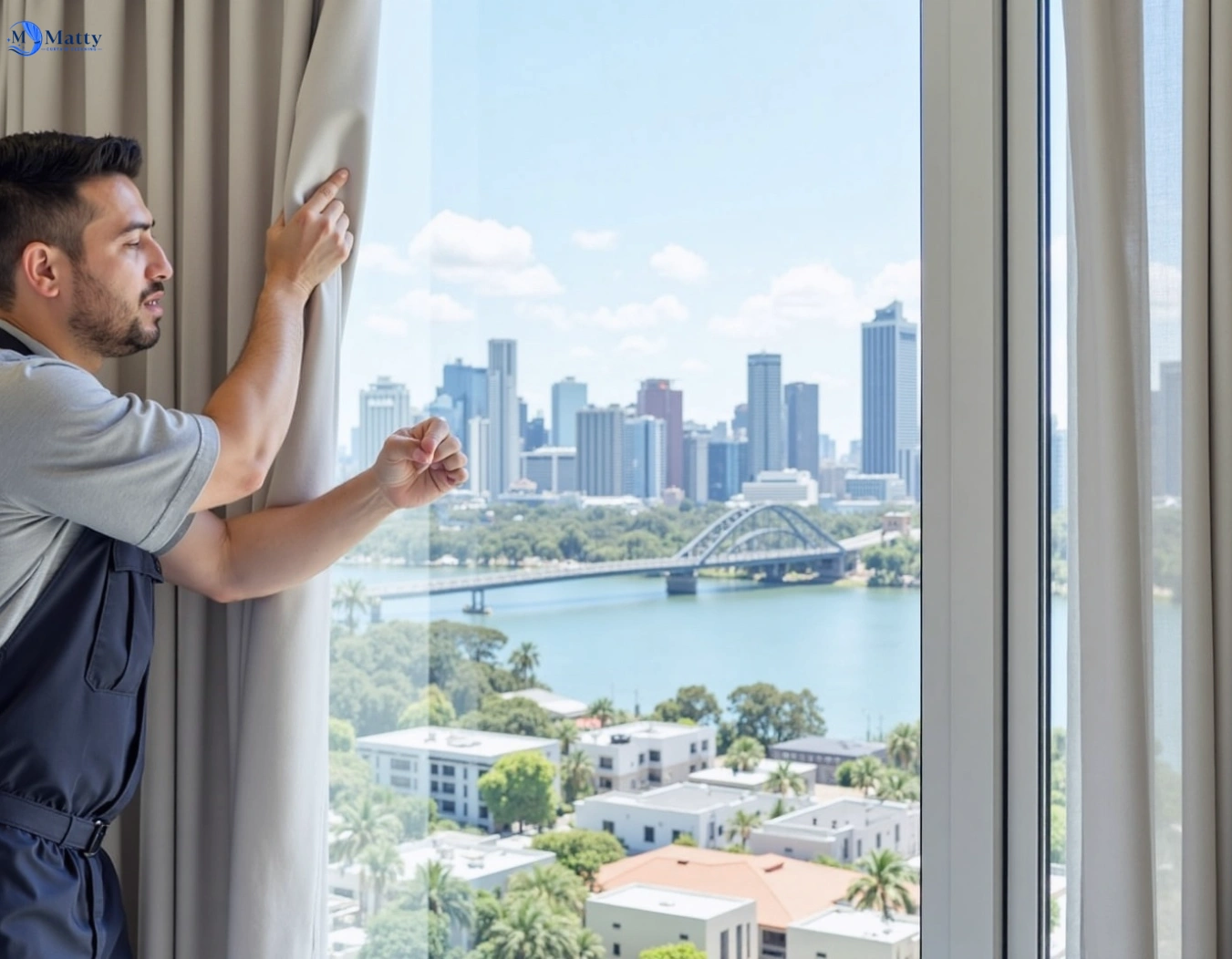 Professional curtain steam cleaning service shailer-park QLD by Matty Curtain Cleaning