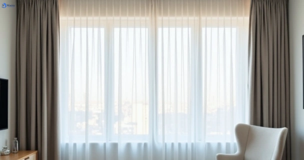 Freshly steam cleaned curtains in shailer-park QLD